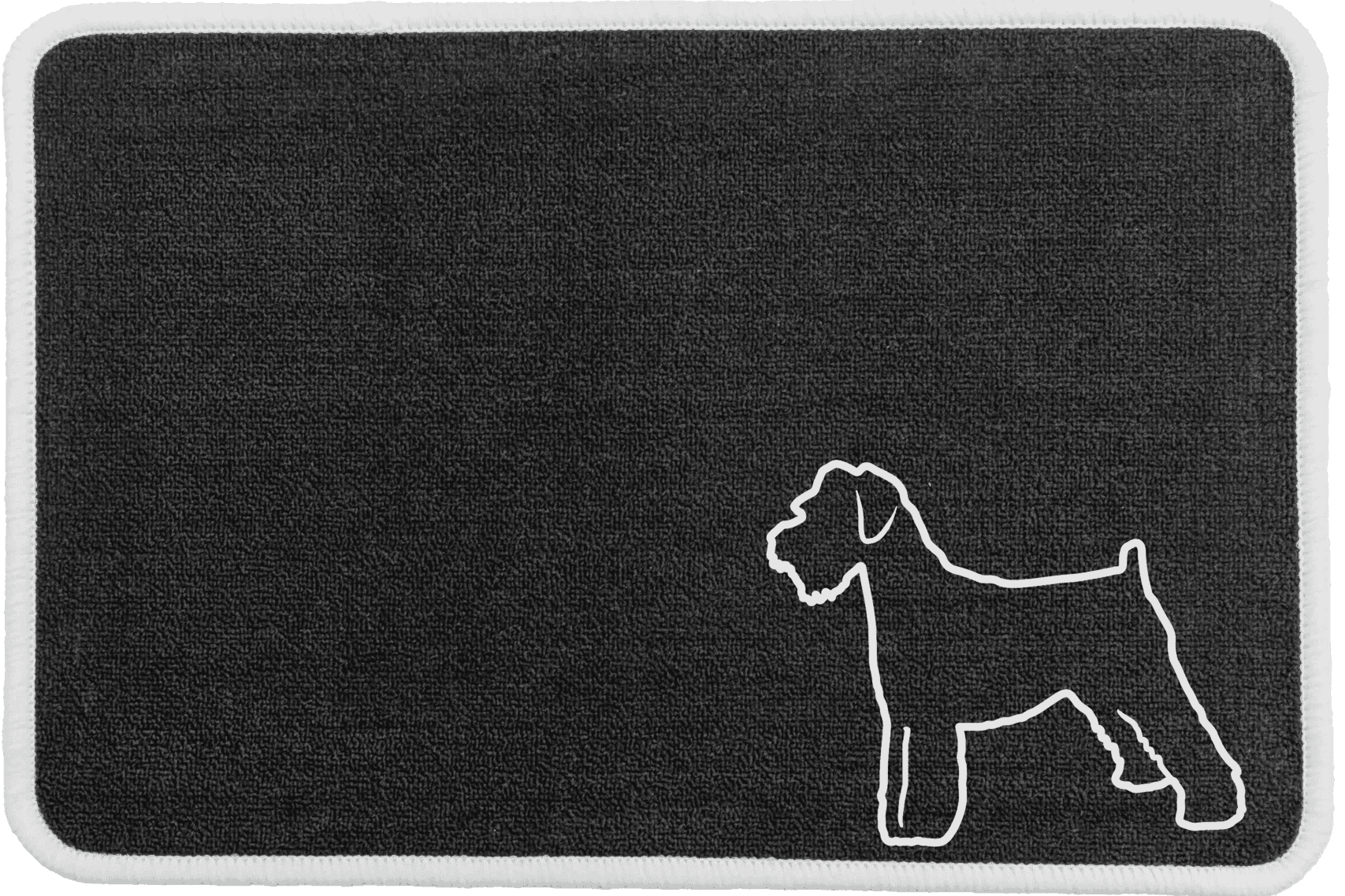 Personalised Dog Breeds Food Mat - (R to Y) Charcoal - Riesenschnauzer