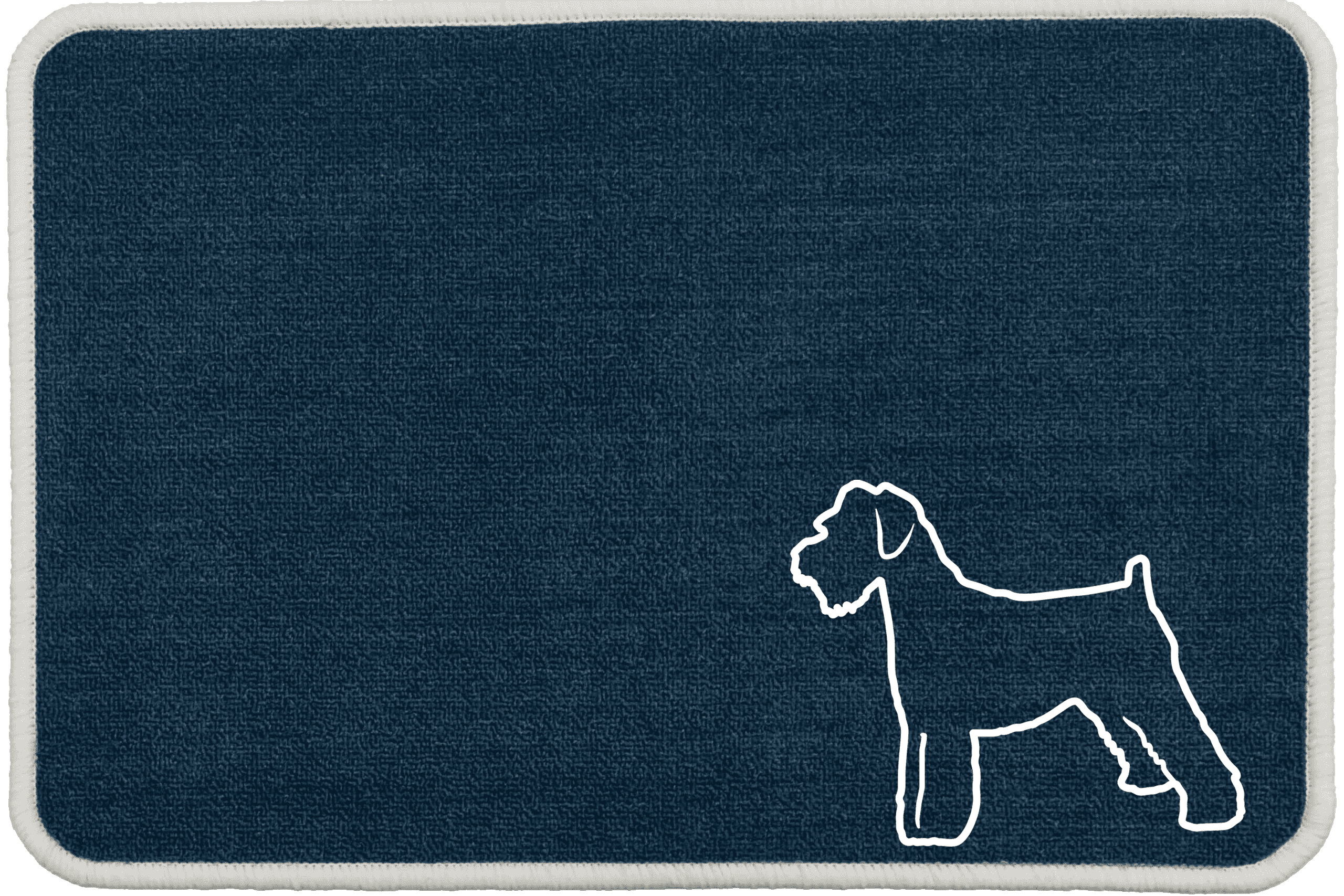 Personalised Dog Breeds Food Mat - (R to Y) Blue - Riesenschnauzer