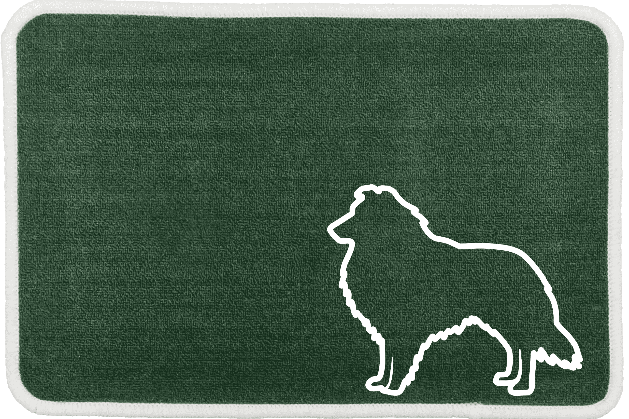 Personalised Dog Breeds Food Mat - (R to Y) Green - Shetland Sheepdog