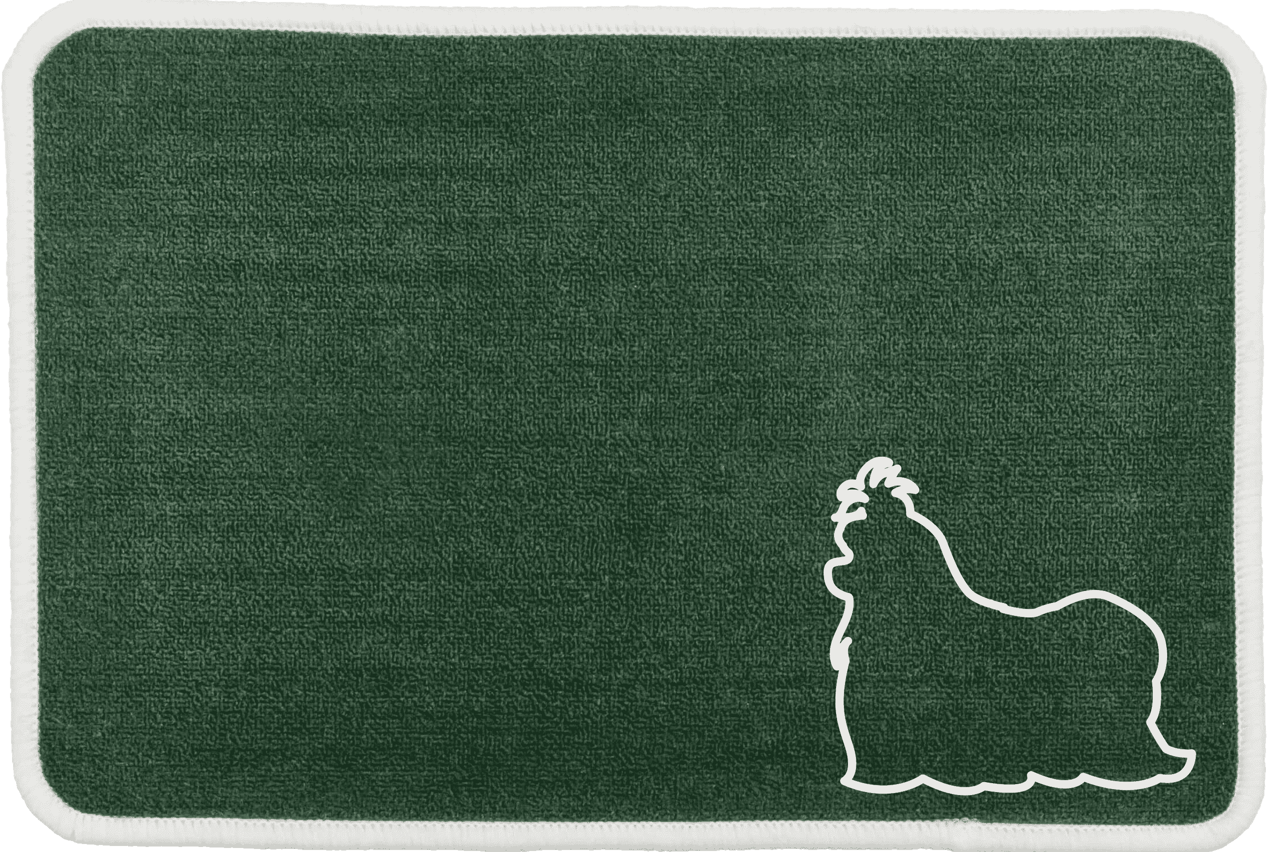 Personalised Dog Breeds Food Mat - (R to Y) Green - Shihtzu