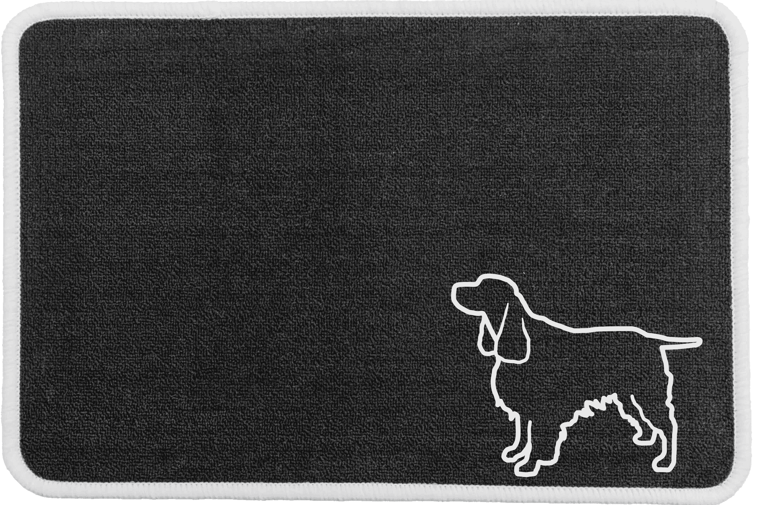 Personalised Dog Breeds Food Mat - (R to Y) Charcoal - Springer Spaniel