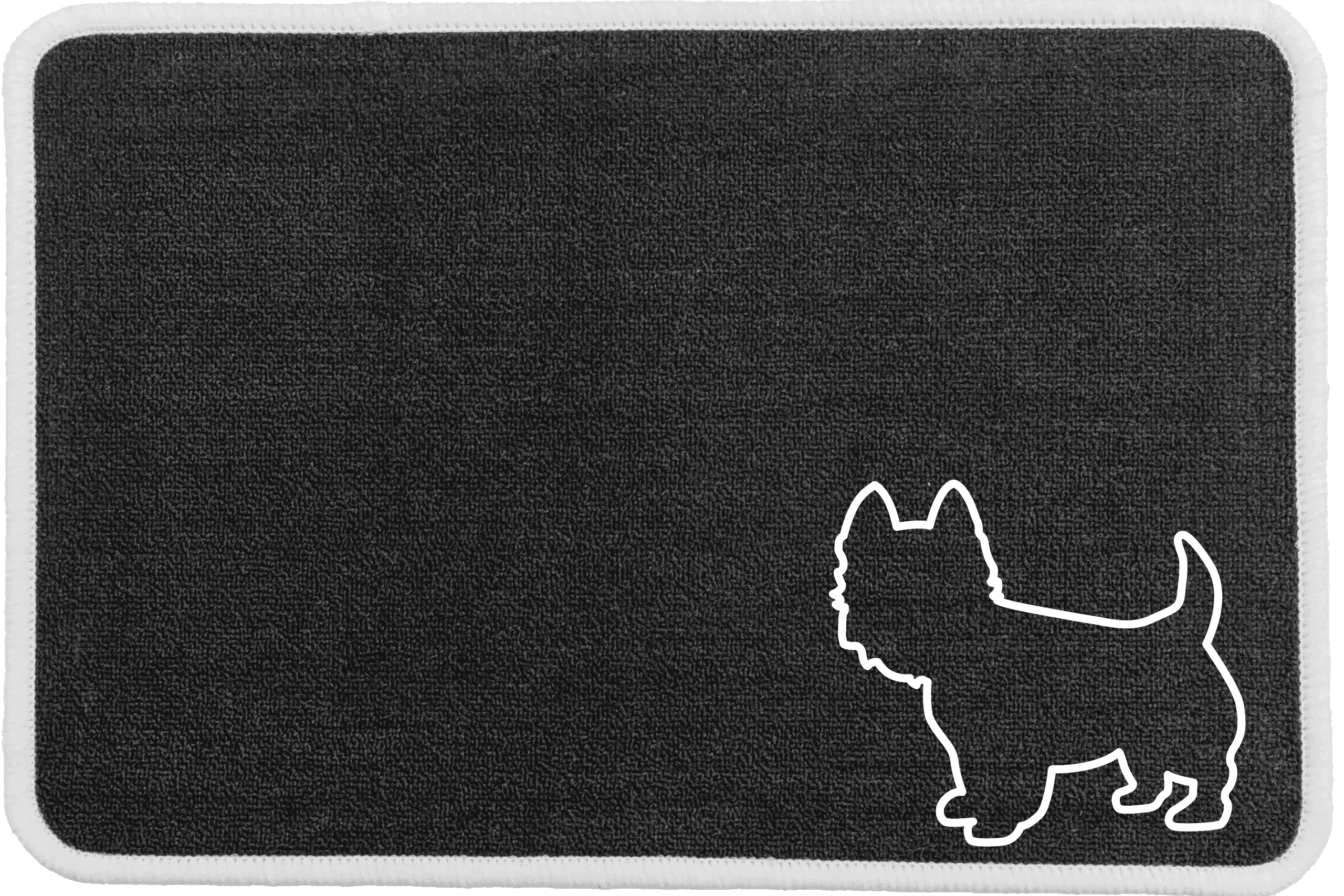 Personalised Dog Breeds Food Mat - (R to Y) Charcoal - Westie