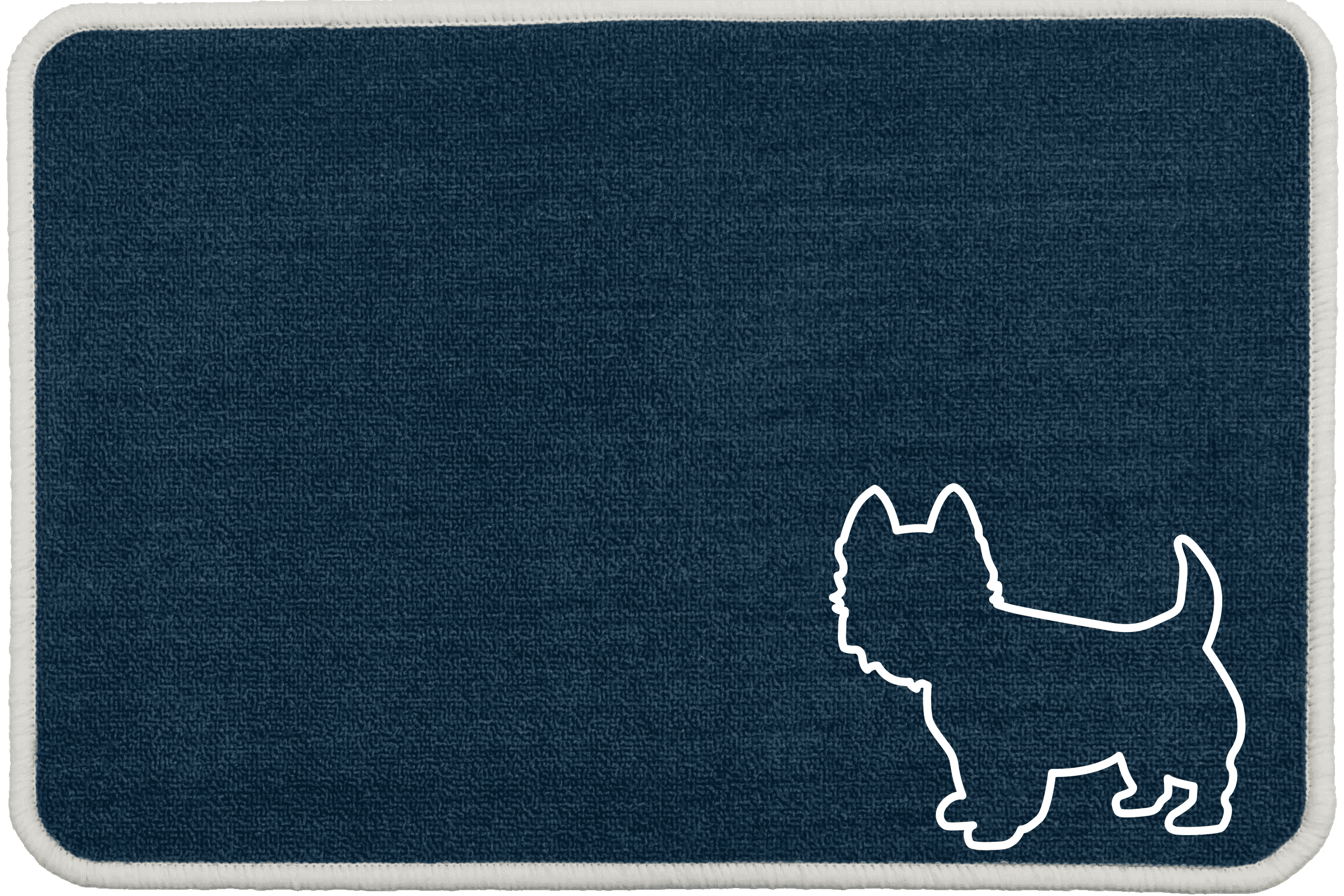 Personalised Dog Breeds Food Mat - (R to Y) Blue - Westie