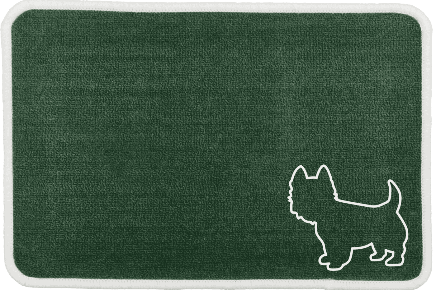 Personalised Dog Breeds Food Mat - (R to Y) Green - Westie