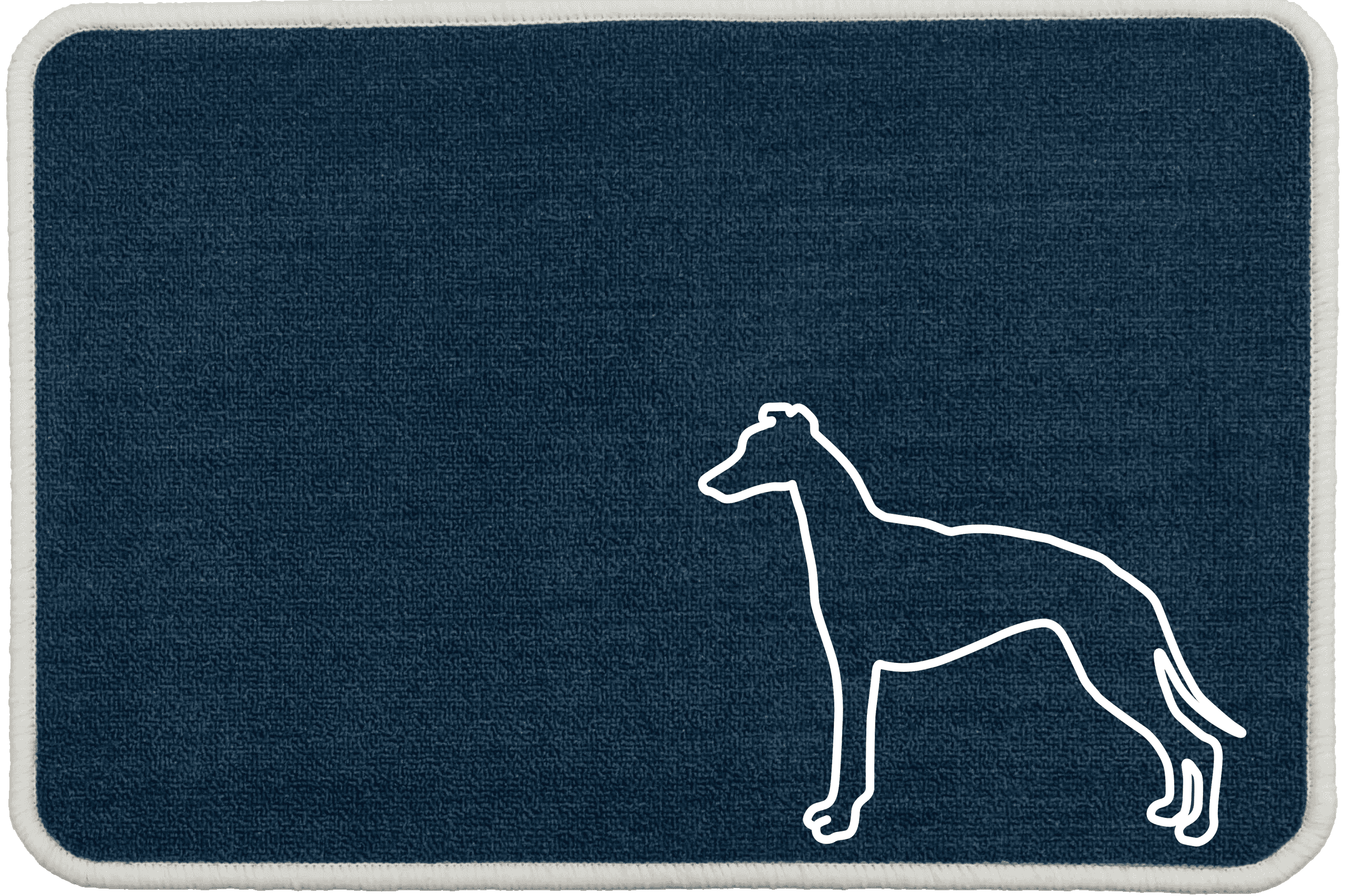 Personalised Dog Breeds Food Mat - (R to Y) Blue - Whippet