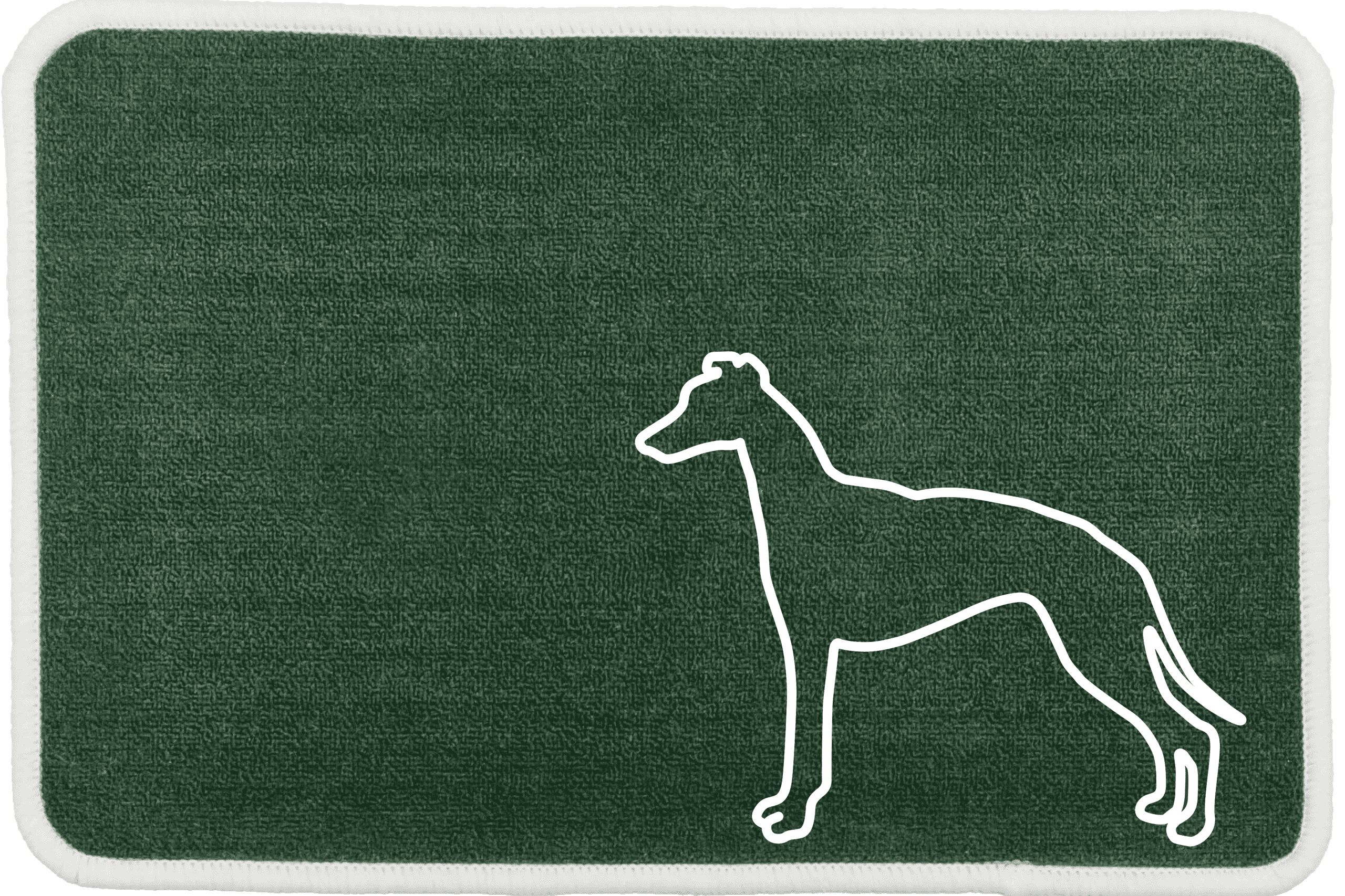 Personalised Dog Breeds Food Mat - (R to Y) Green - Whippet