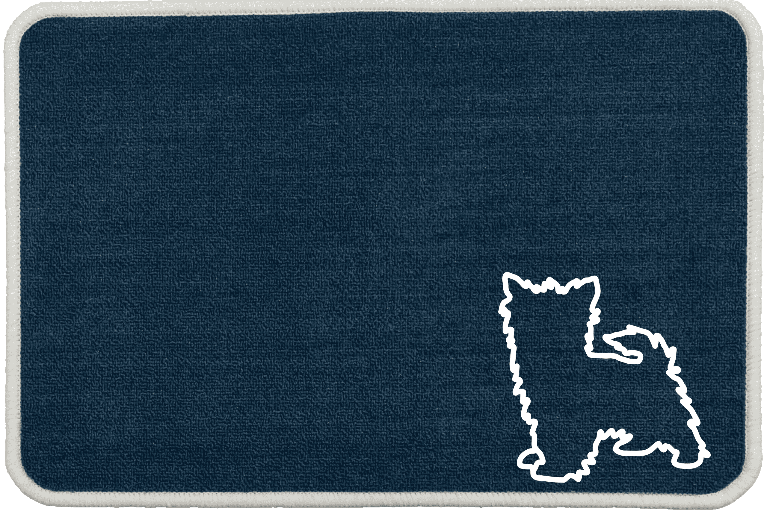 Personalised Dog Breeds Food Mat - (R to Y) Blue - Yorkshire Terrier