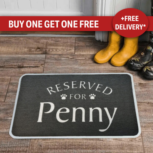 Personalised Food Mat Reserved - Charcoal