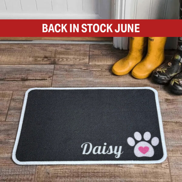 Personalised Food Mat Little Paw Pink