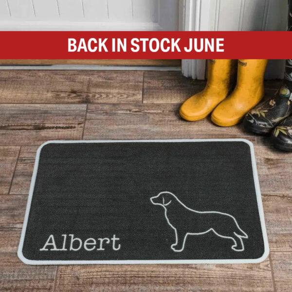 Personalised Dog Breeds Food Mat - (R to Y) Charcoal