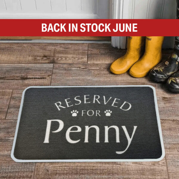 Personalised Food Mat Reserved - Charcoal