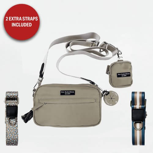 Dog Walking Bag & Strap Bundle - Latte