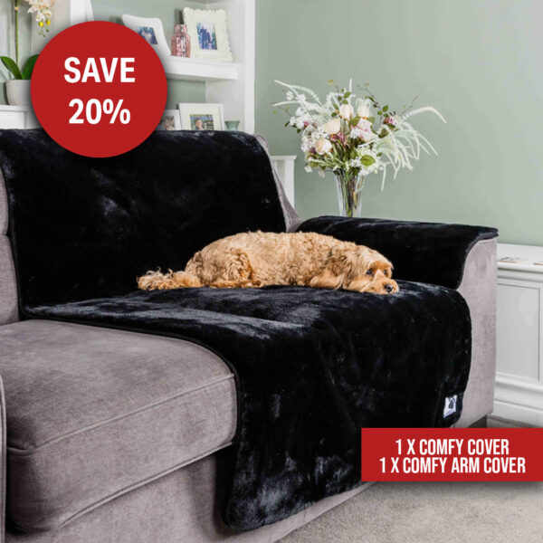 Comfy Cover Sofa Bundle - Black